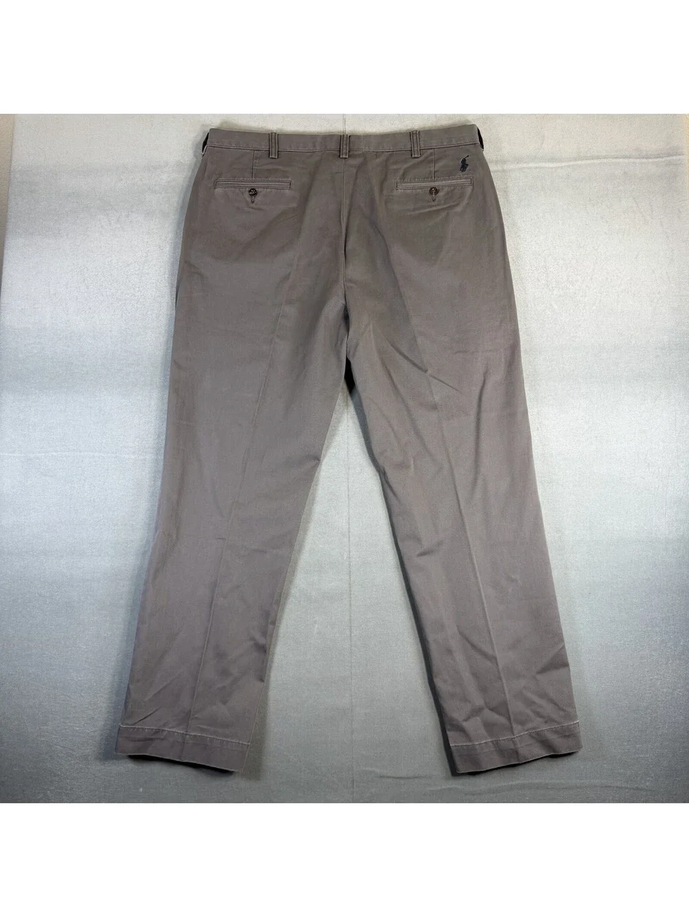 Polo Ralph Lauren Chino Pants Mens 38x32 Gray Preston Straight Twill Vintage